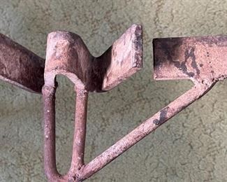 Antique Cast Iron Branding Iron Western Hand Forged 30x9x4in HxWxD