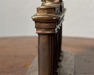 Berlin Brandenburg-Tor Bronze Paperweight Vintage Souvenir 3x3.5x1.25in HxWxD