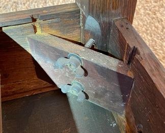 Antique Arts & Crafts Mission Oak Desk Library Table w/ Flip Top Inkwell 28.75 x 39 x 25.75in HxWxD