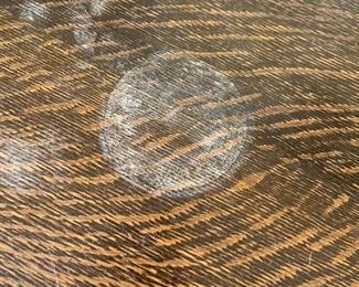 Antique Arts & Crafts Mission Oak Desk Library Table w/ Flip Top Inkwell 28.75 x 39 x 25.75in HxWxD