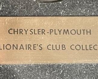 1920-30s Chrysler Plymouth Millionaires Club Coin Collection 9 x 9 x 3in HxWxD