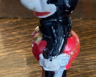 1930s Mickey Mouse Doughboy Soldier Figure Ceramic Bisque Japan 3.25 inches high