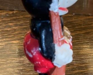 1930s Mickey Mouse Doughboy Soldier Figure Ceramic Bisque Japan 3.25 inches high