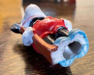 1930s Mickey Mouse Doughboy Soldier Figure Ceramic Bisque Japan 3.25 inches high