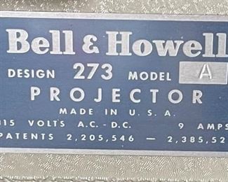 Bell & Howell 16mm Film Projector 273 Model A 16x13x8.5in HxWxD