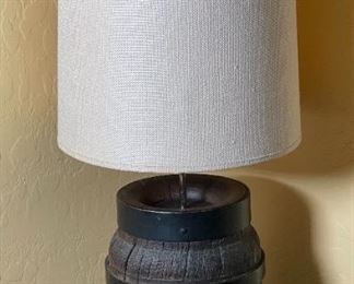 Vintage Rustic Wagon Wheel Hub Lamp Western 25 x 12.5in diameter