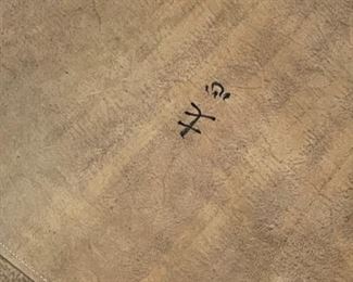 Huge Japanese Embossed Paneled Leather Art Tooled Leatherwork 50x75in