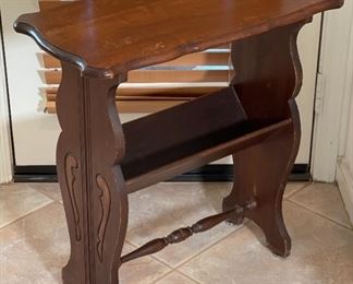 As-IS Vintage Magazine Console Table 25 x 12 x 24in HxWxD