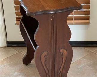 As-IS Vintage Magazine Console Table 25 x 12 x 24in HxWxD