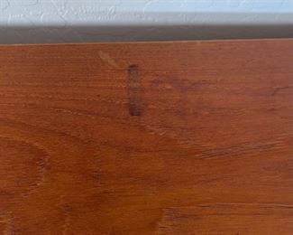 Vintage MCM Teak Domino Mobler Danish Modern Desk 28 x 23.5 x 53in HxWxD