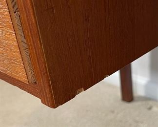 Vintage MCM Teak Domino Mobler Danish Modern Desk 28 x 23.5 x 53in HxWxD