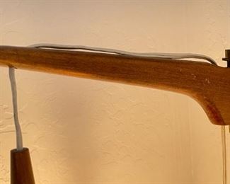 Danish Modern Teak Wall Mount Swing Arm Lamp 16 x 13 x 9in HxWxD