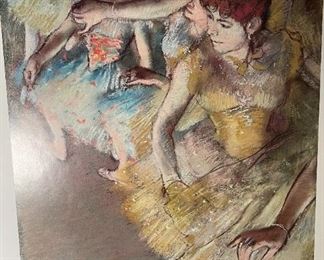 Degas Ballet Dancers on the Stage Framed Poster Print Frame: 34 x 25in HxWxD