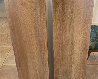 Vintage MCM Carl Bissman Solid Walnut Dining Table w/4 Chairs Mid Century Modern Table: 29x42x28-72-82-92in HxWxD