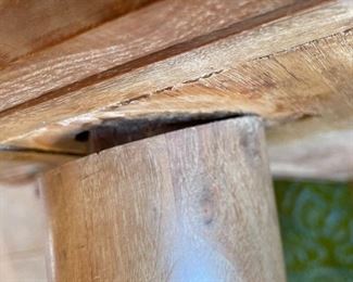 Vintage MCM Carl Bissman Solid Walnut Dining Table w/4 Chairs Mid Century Modern Table: 29x42x28-72-82-92in HxWxD