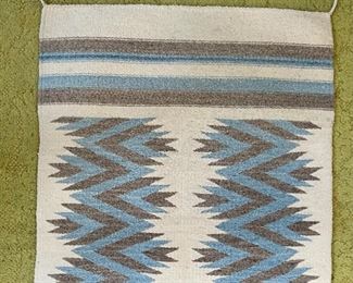 Handwoven Mexican Saddle Blanket 30x59in