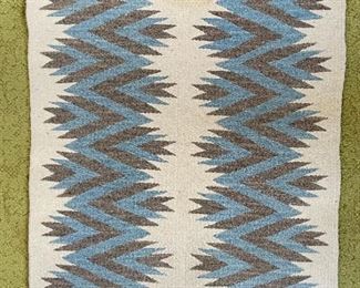 Handwoven Mexican Saddle Blanket 30x59in