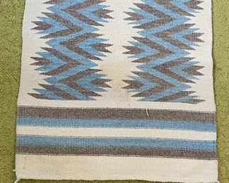 Handwoven Mexican Saddle Blanket 30x59in