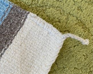 Handwoven Mexican Saddle Blanket 30x59in