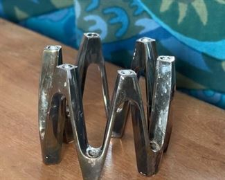 MCM Dansk Silver Crown Candle Holder Silverplate 3in x 3.75x3.75in HxWxD