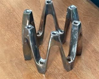 MCM Dansk Silver Crown Candle Holder Silverplate 3in x 3.75x3.75in HxWxD