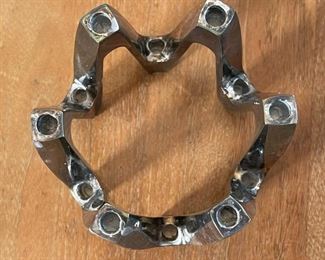 MCM Dansk Silver Crown Candle Holder Silverplate 3in x 3.75x3.75in HxWxD