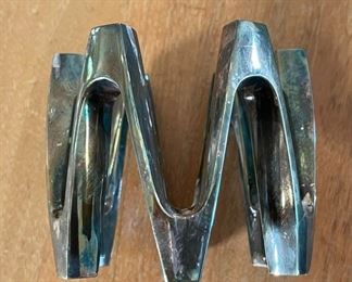 MCM Dansk Silver Crown Candle Holder Silverplate 3in x 3.75x3.75in HxWxD