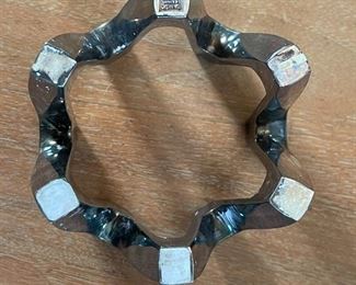 MCM Dansk Silver Crown Candle Holder Silverplate 3in x 3.75x3.75in HxWxD