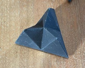 6pc Dansk IHQ Cast Iron Triangle Candlesticks 1726 Candle holders BOX: 1.5x5x4.5in HxWxD