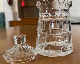 William Yeoward Castle Crystal Sugar Container 4.75x3in diameter