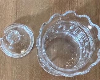 William Yeoward Castle Crystal Sugar Container 4.75x3in diameter