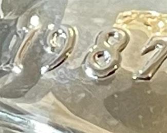 Wallace Silversmiths Ornament 1987 Sleigh Bell Silver Plated Box: 3x3.75x3.75in HxWxD