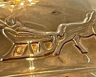 Wallace Silversmiths Ornament 1981 Sleigh Bell Silver Plated Box: 3x3.75x3.75in HxWxD