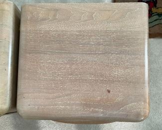 2pc Vintage MCM Carl Bissman Solid Walnut Nightstands PAIR Bedside Tables 25 x 15.5 x 15.5in HxWxD