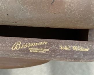 2pc Vintage MCM Carl Bissman Solid Walnut Nightstands PAIR Bedside Tables 25 x 15.5 x 15.5in HxWxD