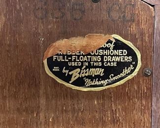 2pc Vintage MCM Carl Bissman Solid Walnut Nightstands PAIR Bedside Tables 25 x 15.5 x 15.5in HxWxD