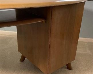 Vintage MCM Carl Bissman Solid Walnut Kidney Desk 28 x 48 x 26in HxWxD
