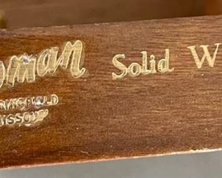 Vintage MCM Carl Bissman Solid Walnut 4 Drawer Dresser 32 x 32.5 x 20in HxWxD