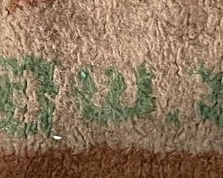 1930’s Walt Disney Alexander Smith Mickey Mouse & Donald Duck Woven Tapestry Rug 27x44in