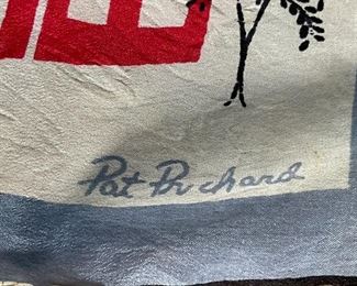 MCM Pat Prichard Handkerchief Trains Hankie 16.5x16.26in HxWxD