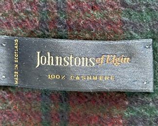 Vintage Johnstons of Elgin Cashmere Scarf 11x55in