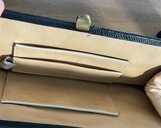 Vintage Bellestone Lizard Purse Handbag 5.25x13x1in HxWxD