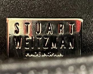 Stuart Weitzman Black Satin Purse Handbag 4.5x8.75x3in HxWxD