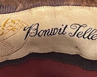 Vintage Christian Dior Bonwit Teller Mink Fur Hat 7in H x 8in diameter <BR>Inside diameter: 7in