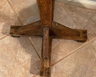 Antique Arts & Crafts Mission Oak Coat Stand Hat Tree 67x18.5x18.5in HxWxD