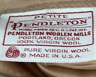 Pendleton Petite Wool Skirt & Coat Set Beige Size: 4