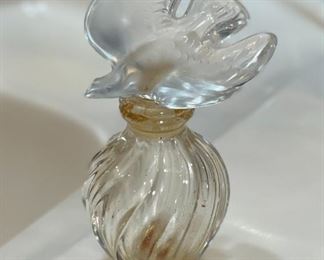 Nina Ricci Lalique Perfume Bottle Empty Soaring Dove L'air Du Temps 3.5in H