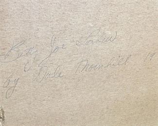 1936 Original Art Child Portrait Unframed Joe Thornhill 27x21in