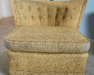 AS-IS 60s Vintage Upholstered Chair 30 x 33 x 33in HxWxD