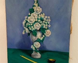 Original Art Floral Still Life 24 x 20in